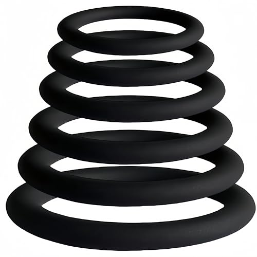 6PCS Silicone Rings Sets Newly Male Toys for Couples for Men for Games Erection Longer Harder Stronger Cock Enlargement Machine Easy Carrying Put in Sweater 13G813C2