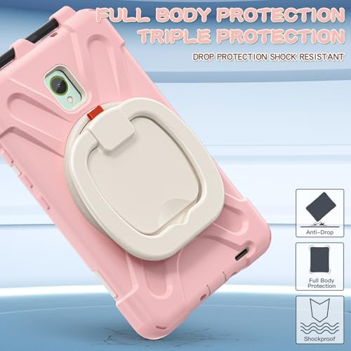 Funda Samsung Galaxy Tab Active 3 antigolpes con correa ergonómica color rosa 2