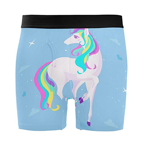 Bóxer azul de unicornio para hombre con elasticidad ultrasuave en pack de 2