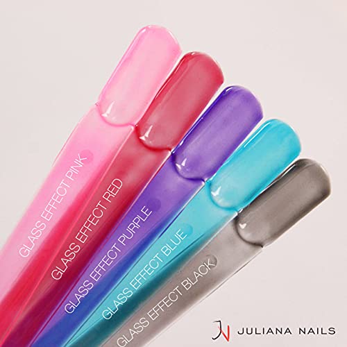 Juliana Nails - Gel Lack | Glass Effect | 5 Farben | 6ml / 15ml - UV / LED (15ml, Glass Effect Black) – Bild 5