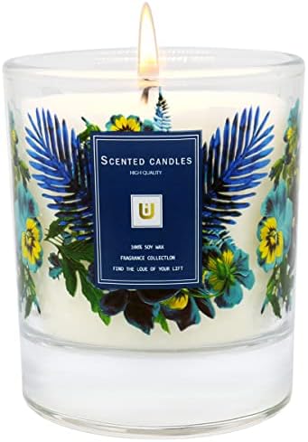 Henaler Scented Candles Aromatherapy Gifts for Women | 8 Ounce Jar Candle Long Lasting Scented Candles for Home | Stress Relief Soy Candles | Office Gifts for Women- Juniper & Lavender
