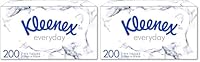 Kleenex Everyday 2 Ply Facial Tissues 200 Count (Pack of 2)