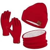 Doublure en Polaire Chaude - différent de la plupart des ensembles bonnet echarpe et gants pour femmes et hommes, notre ensemble bonnet et gants a une doublure en polaire douce et épaisse, profitez d'une chaleur supplémentaire et vous protège même pendant l'hiver le plus froid.