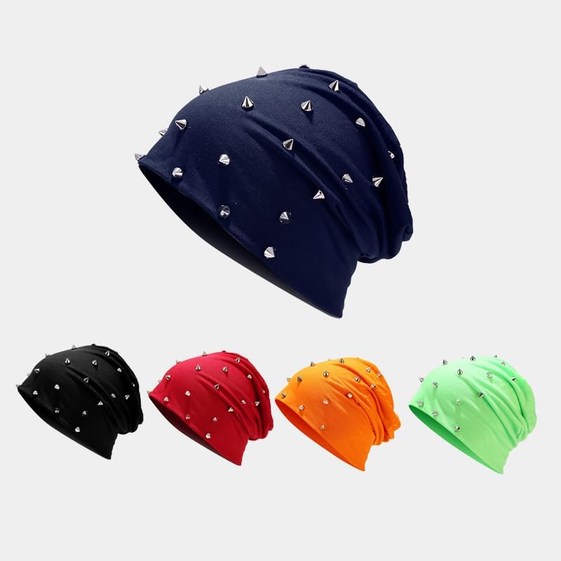 CORIRESHA Unisex Y2K Knitted Hat Hip-Hop Style Studded Beanie - Image 2