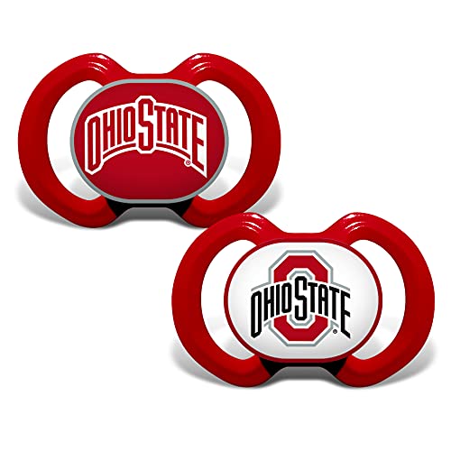 Baby Fanatic NCAA Ohio State Buckeyes Unisex OST212Gen. 3000 Pacifier 2-Pack - Ohio State University, See Description, See Description