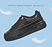 LUCKY STEP Platform Glitter Sneakers for Women Fashion Sparkly Bling Shiny Low Top Tennis Sneakers Faux Leather Casual Walking Shoes(Black,10)