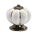 Pumpkin Ceramic Cabinet Drawer Door Pull Knobs Handle Multicolor 10pcs (White)