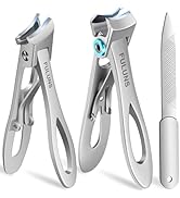 Toenail Clippers for Seniors Thick Nails, Slanted Curved Ingrown Nail Clippers for Men Heavy Duty...