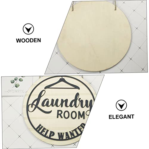 TOPBATHY Holzschild Waschküche Holz Wäschetürdekor Vintage Stil Kreatives Reinigungsbrett Mit Retro Muster – Bild 6