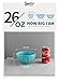 Sweese 106.402 Porcelain Fluted Bowls - 26 Ounce for Cereal, Soup and Fruit - Set of 4, Turquoise