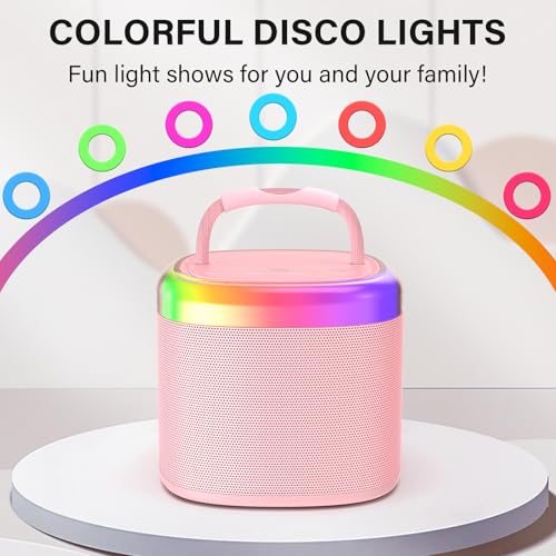 HWWR Kids Karaoke Machine: Mini Karaoke Machine with Microphone for Home Party, Kids Christmas Halloween Birthday Gifts, Music Toys for Girls Boys Teen Age 3, 4, 5, 6, 7, 8, 9, 10, 11, 12+