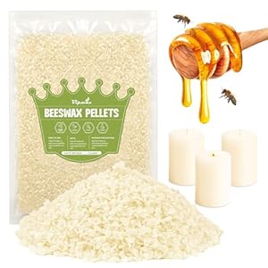 VIPwax White Beeswax Pellets 1LB, Natural Organic Beeswax, Beeswax for Candle Making, Body, Skin Care DIY, Lip Balm and Soap Making Supplies