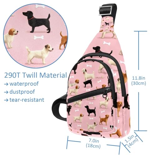 Sac banane avec sangle réglable rose pour course à pied et randonnée plein air - 4