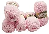 5 hilos de tejer de felpa de 100 g