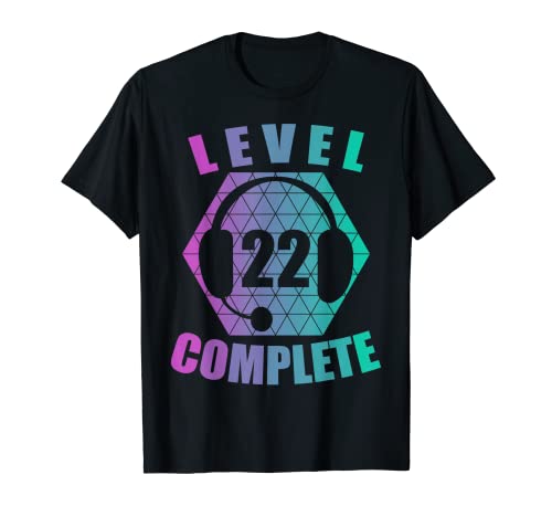 22 Años Cumpleaños Regalo divertido Gamer Gaming Videojuego Camiseta