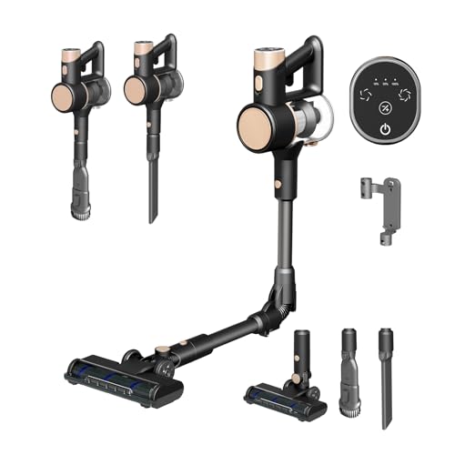 Havato Cordless Vacuum Cleaners for Home, Bendable Wand, Powerful Suction, Rechargeable Stick Vacuum, 40Min Runtime, Lightweight, Handheld Vacuum for Hardwood Floor Carpet Tile Pet Hair, Gray