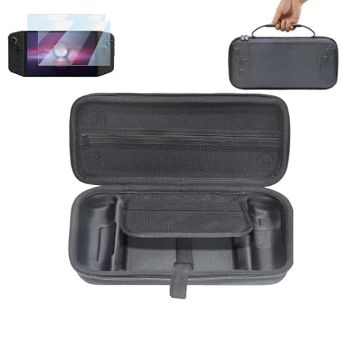 Hard Carrying Case for Lenovo Legion GO Remote Player handheld Console Storage Bag & Handheld Screen Protector (Handbag+ 2*Screen Protector)