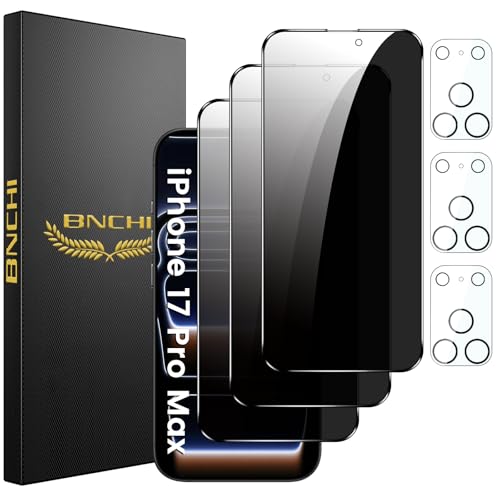 #VerdientProvisionen<br>3 Stück für iPhone 17 Pro Max für Panzerglas Sichtschutz und 3 Stück Kameraschutz 28° Anti Spy Kratzfest Bläschenfrei 9H Full Screen Displayschutzfolie