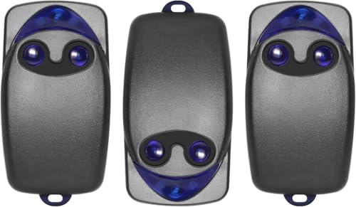 3PCS 433MHz Telecommande Portail Compatible avec pour N1ce Flo2r-s,2 Canaux Télécommande Porte de Garage pour FLOXIR; FLOXR; FLOX2R; OXI; OX2, pour Porte de...