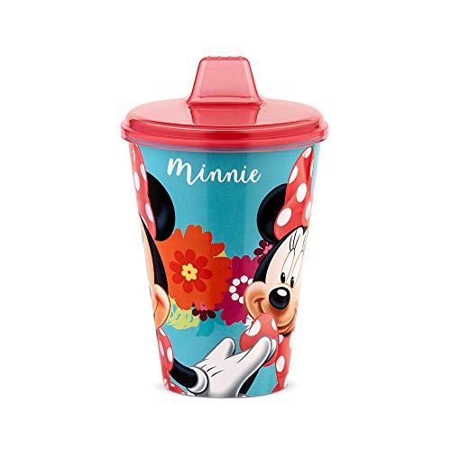 Copo com Bebedor Rígido Disney Minnie - Lillo, Rosa, 430 ml