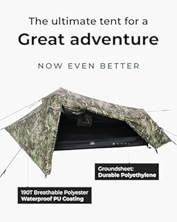 Highlander Blackthorn 1 Person Tent – Lightweight & Waterproof. 4 Season Tent for 1 Person. Quick And Easy Pitch Ultra Low-Profile for Hiking, Fishing, Cyclists & Backpacking
