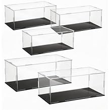 5 PCS Acrylic Display Case for 1 24 Scale Clear Display Boxes with Plastic Base, Model Showcase & Storage Organizer