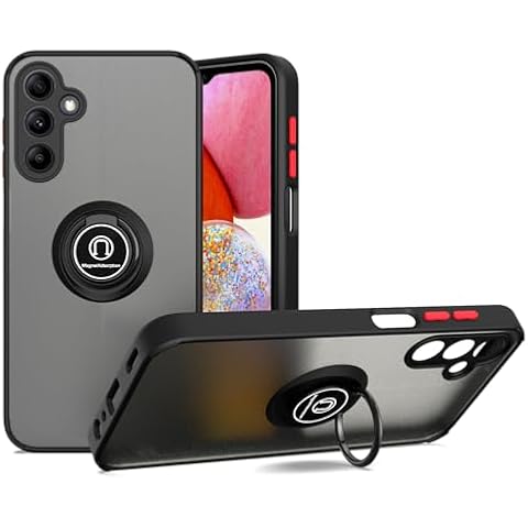 for Samsung A15 5G Case, Samsung Galaxy A15 5G Case with Magnetic Kickstand Matte Clear Galaxy A15 5G Phone Case Anti-Scratch Shockproof Protective Cover, Black Cover