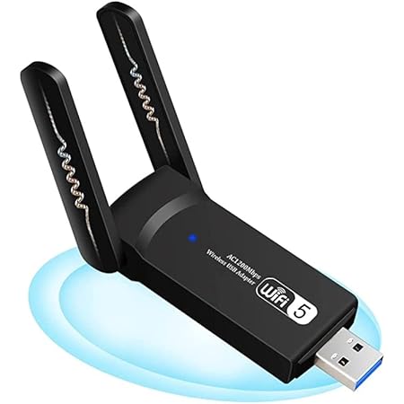 Wavenex® AC1200Mbps USB WiFi Adapter 2.4G/5Ghz Dual Band Wireless Network Adapter for PC Desktop USB 3.0 Dual Antenna, MU-MIMO Technology