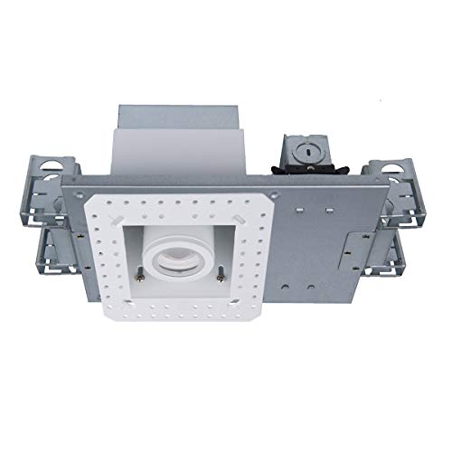 Silo LED Multiple Single Light New Construction Non-IC Airtight Housing with Light Engine and Invisible Trim 2700K in White