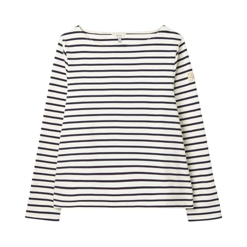 Image of Joules Womens Harbour T-Shirt - Cream/Navy