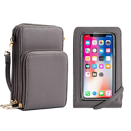 Image of Crossbody Cellphone Purse Women Touch Screen Bag RFID Blocking Wallet Handbag Shoulder Strap