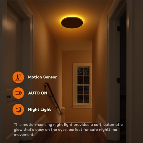Annaror 2Pack Motion Sensor Ceiling Light with Remote, 8.7 Inch Wired Motion Sensor Light Indoor 3000K/4000K/5000K, 1800LM Dimmable Motion Activated Light for Closet Hallway Stairs White by Annaror - Image 4