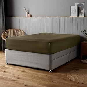 Silentnight Superweiches natürliches Spannbettlaken, gemütlich und bequem, zarte Haptik, luxuriöse, Pflegeleichte Mikrofaser mit Eckgummis, stilvolles und modernes Matratzen-Spannbetttuch