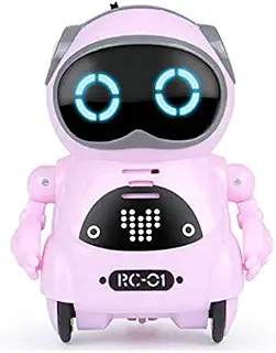 アタミラ(ATAMIRA) ミニミニ英語ロボットおもちゃ ピンク 歌 ダンス 英単語反応 子ども向け ポケットに入れて持ち歩く 誕生日プレゼント 子供