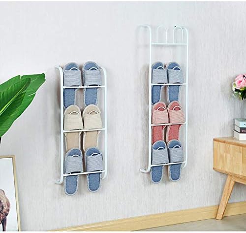 3-Tier/4-Tier Metal Wall-Mounted Shoe Rack - Durable Entryway Organizer for Boots & Shoes - Space-Saving Storage Solution for Home & Hallway