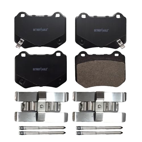 Image of Detroit Axle - Rear Brake Pads for 2018-2021 Subaru WRX STI, 2019 2020 | Ceramic Brake Pads with Hardware Replacement