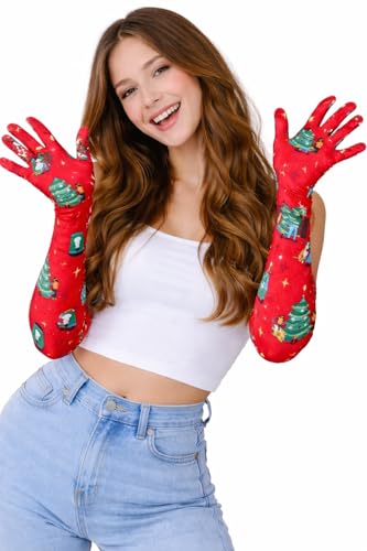 Image of Women's Driving Gloves, Printed Cotton Full Hand Summer Gloves for Protection from Sun Burn /Heat /Pollution (Pack of 1 Pair)