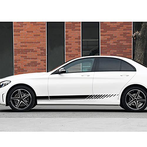 Ramuel Car Stickers Decorations Auto Racing Body Side Stripes Vinyl Modified Stripe Decal Decoration 2Pcs For All Cars Suv Truck Off-Road Vehicles Universal Stickers Accessories #TOP1