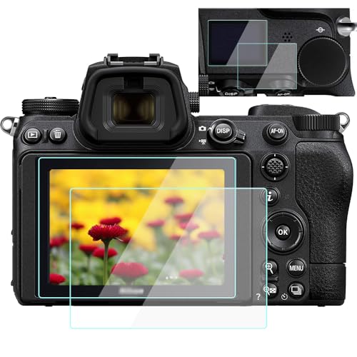 Komet - Juego de 4 protectores de pantalla para cámara Nikon Z6 / Z6 ii / Z7 II (2 TOP & 2 pantallas LCD) 9H templado antipolvo, antiarañazos
