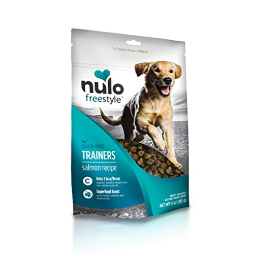 Nulo Puppy & Adult Freestyle Trainers Dog Treats: Healthy Gluten Free Low Calorie Grain Free Dog Training Rewards - Salmon Recipe - 4 Oz Bag #TOP29
