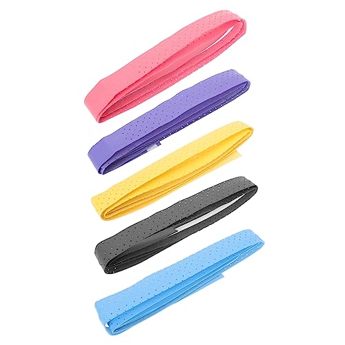 VICASKY 5Pcs Slip Tennis Grip Tape Sweat Absorbent Racket Wrapping for Badminton Tennis Lightweight Easy to Use Random Colors Durable Performance Random Color