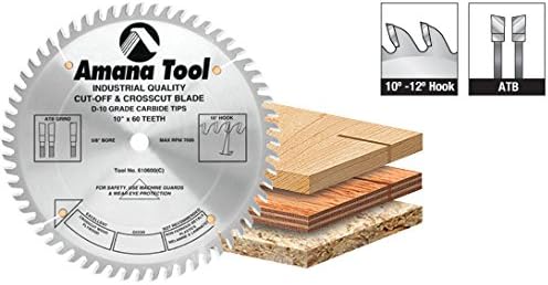 Amana Tool - 612720-30 Carbide Tipped Cut-Off & Crosscut 12" Dia x 72T ATB, 10 Deg
