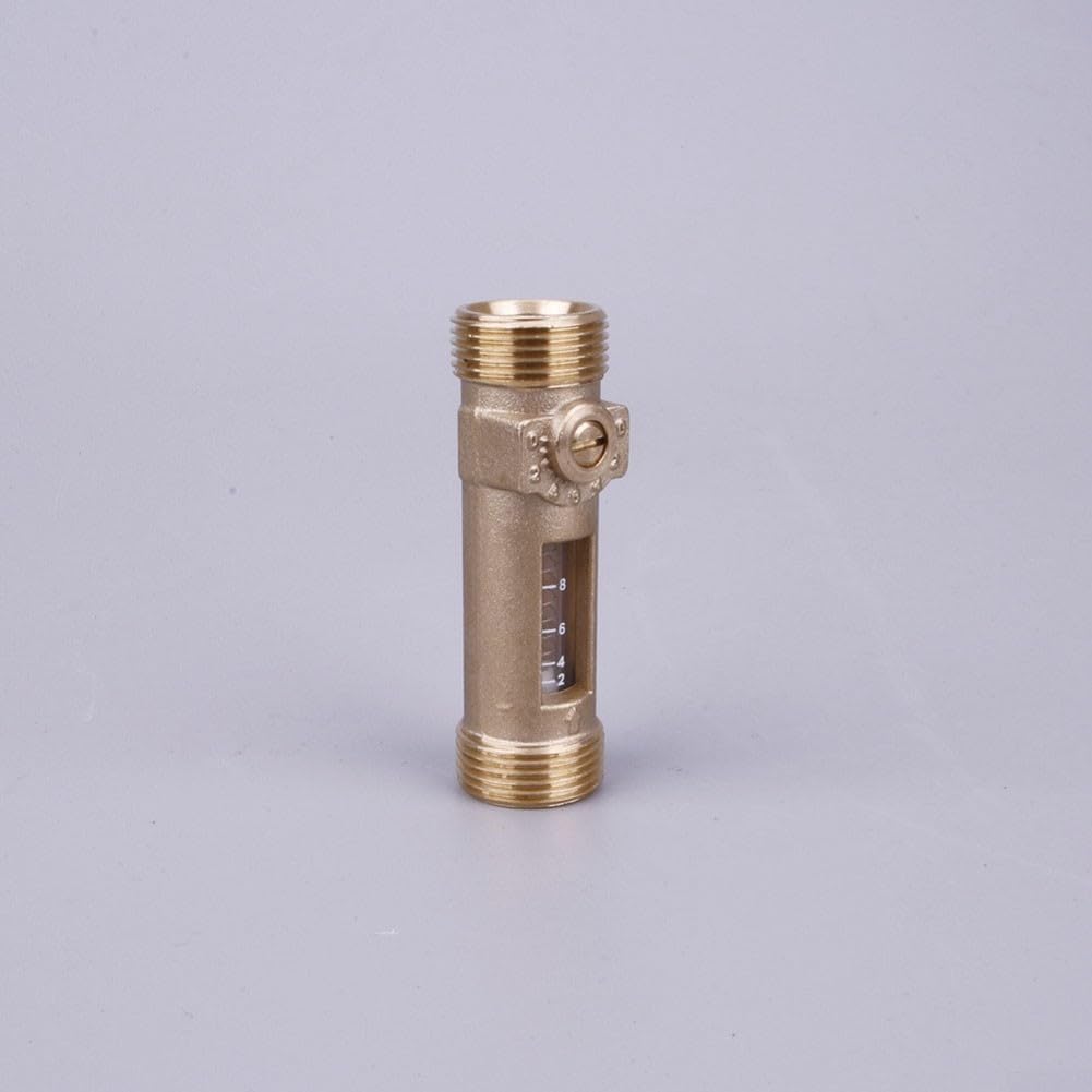 Visueller Durchflussregelventil DN25 aus Messing für HVAC, Einstellbares Kugelventil mit für skala zur Flow-Messung und Druckentlastung, 4-15L/m oder 8-30L/m(4-15L/m)