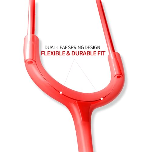 Image of SCIAN Dual Head Stethoscope with Ear Tips for Doctors, Nurses, Medical Nursing Students, Clinical Student Use, Classic Stainless Steel Stethoscope Kit, Red