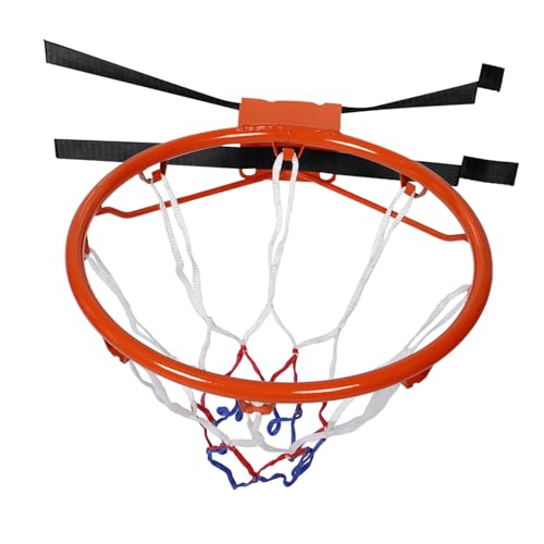 Yardwe Basketball Hoop Wall Mounted No Drill Solid Rim Basketball Net for Year Use Durable Construction for Adults Versatile Training Orange
