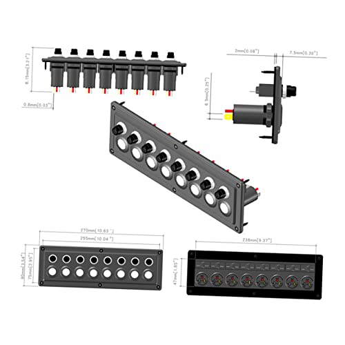 CIYODO Gang Auto Rocker para veículos Marine Screen Switch Charger com painéis de exibição de contro
