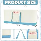 Sunnymove Mahjong Bag for Tiles and Racks Empty American Mahjong Tiles Carrying Tote 31.5 x 12 x 4 Inches Canvas Tile Games Accessories Gifts for Card Pushers Rack Mat Carrying (Case Only) (Blue)