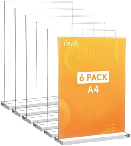 Booso Acryl Schilderhalter 10x15cm - 20er Set Mit Klebeband Für Wandmontage