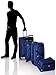 American Tourister Brookfield Expandale Softside Luggage with Spinner Wheels, Navy/Black, 4-Piece Set (BB/DF/21/25)