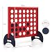Maxmass Giant 4 in a Row Game, Wooden Connect Four Game with 42PCS Chips and Carrying Bag, Outdoor Indoor Kids Adults Jumbo 4-to-Score Board Game for Kids Adults (Red)
